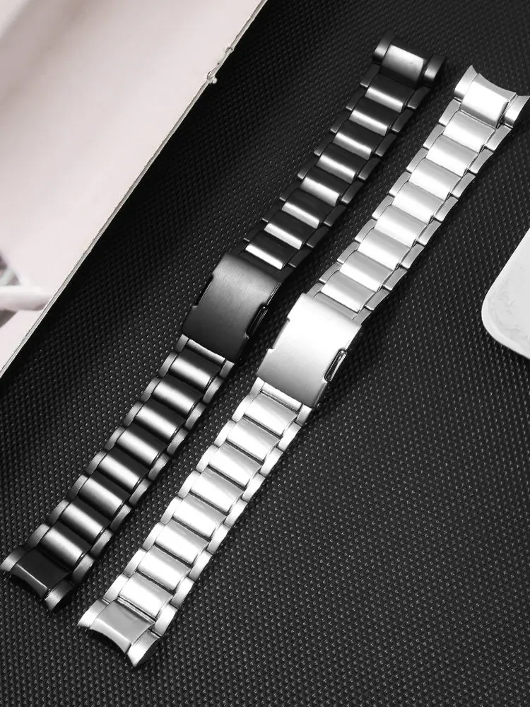 Stainless Steel Watch Strap for Casio EDIFICE Series EQB-501/EQB-800 Stainless Steel Arc Steel Strap
