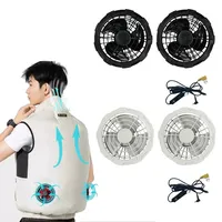 Cooling Vest Ice Fan Vest Heat Resistant Sleeveless Workwear Breathable Wearable Cooling Fan Vest 3 Gear for Hot Weather Work
