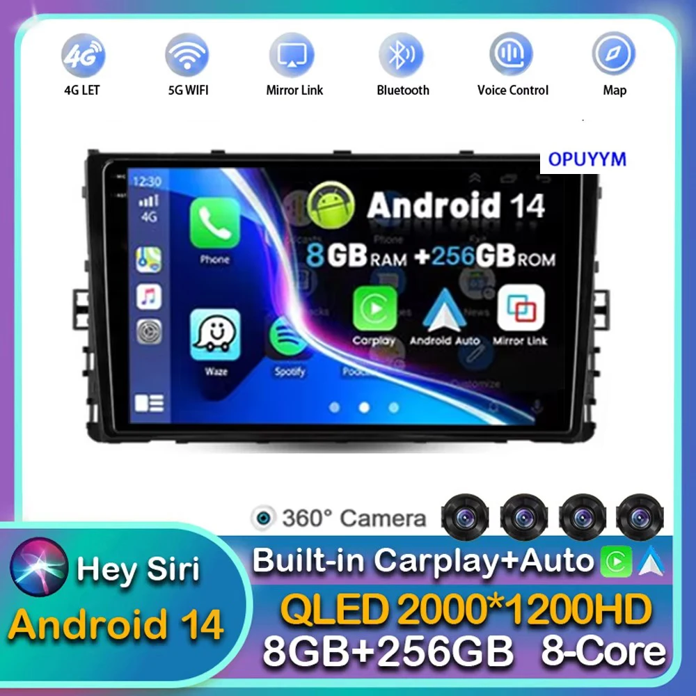 

Android 14 Carplay Auto Car Radio For Volkswagen Jetta 7 2018-2022 Multimedia Video Player GPS Stereo 2din Head Unit 4G+WIFI Dsp