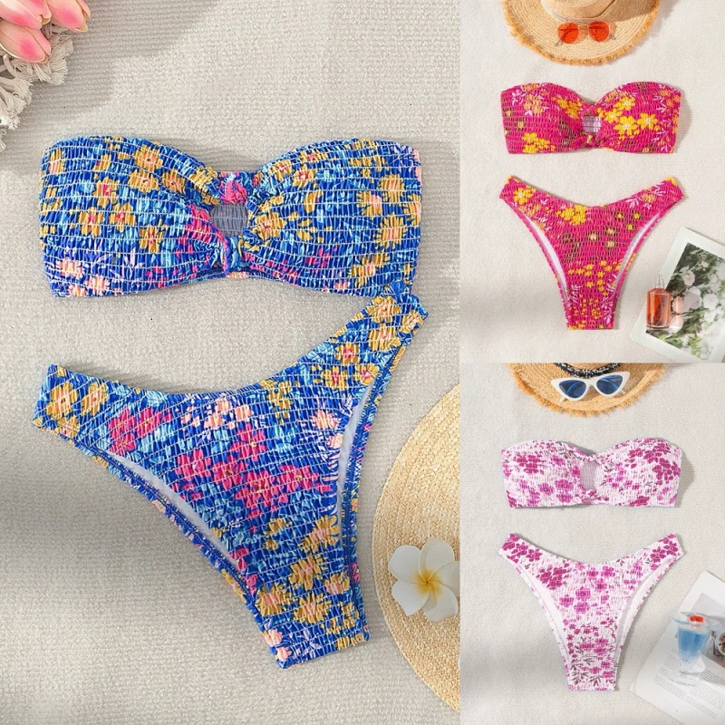 Two-piece swimsuit, feminine bikini, strapless topbikiniSwimsuit for Women