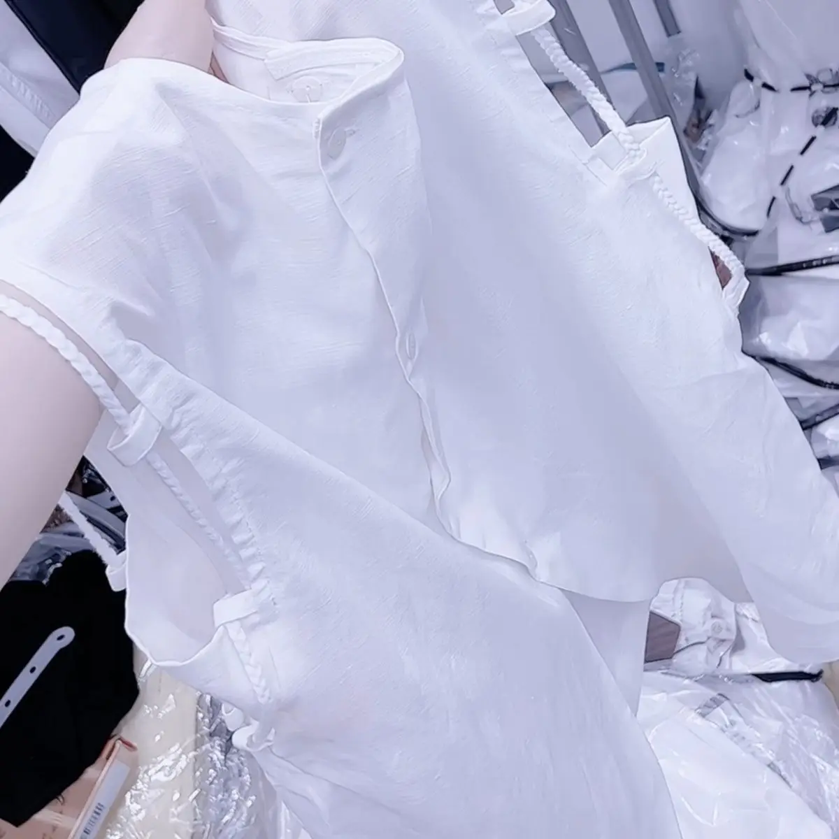 

Korean Sle Belly Covering Svel irt Women's Simple Faion Slimming Top Summer Trendy Commute Loose Fit Casual irt