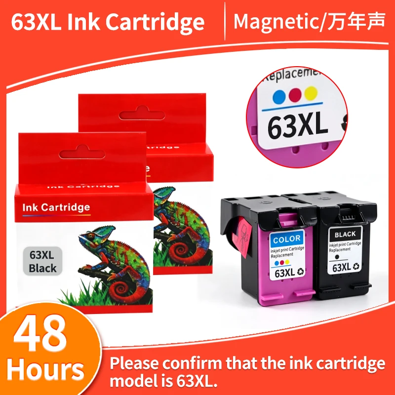 63XL Compatible For HP63 HP 63 XL Ink Cartridge Compatible Deskjet 1110 1111 1112 2130 2131 2132 2133 2134 2136 Printer Ink