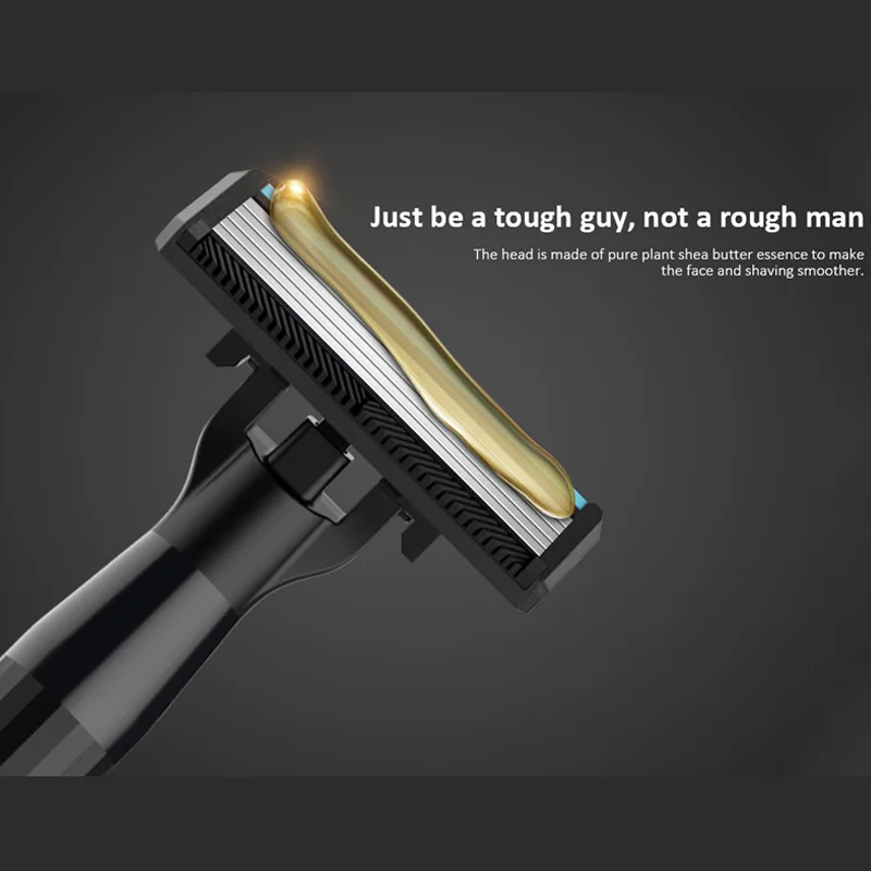 Huanxing 4pcs original  Men Razor shaver head made by German importing Shaving head Magnetic Replace the Clip kit