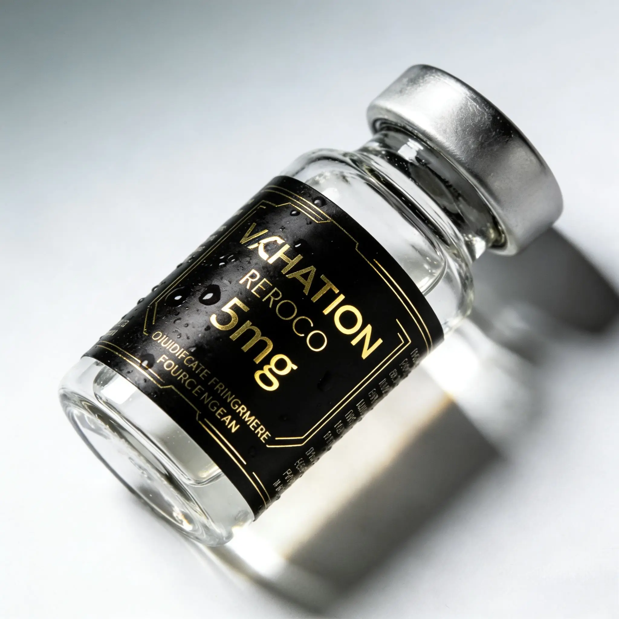 Custom Personalized Small Vial Labels,Double Layer Peptide Powder Packaging Stickers for 3ml 5ml 10ml Bottles