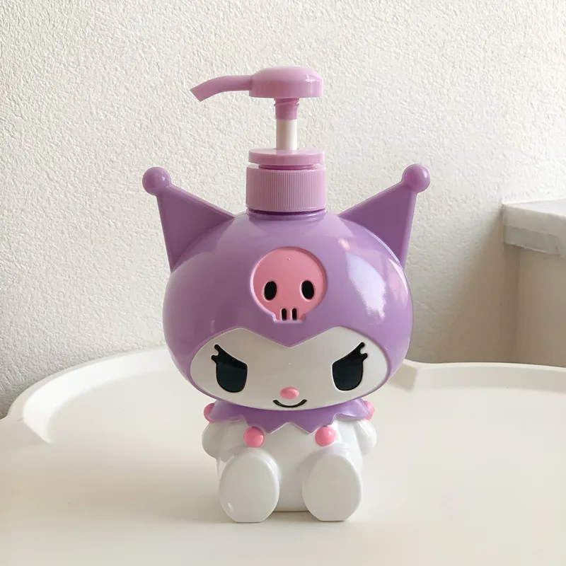 New Sanrio Separate Bottling Cartoon Cute Hello Kitty Melody Cinnamoroll Figure Press-type Large Capacity Shampoo Bath Bottles