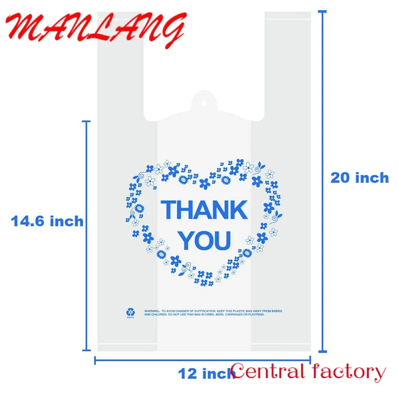 Plastikowa torba dziękuję zakupy Pp plastik zakupy torby na zakupy plastikowe torby z logo