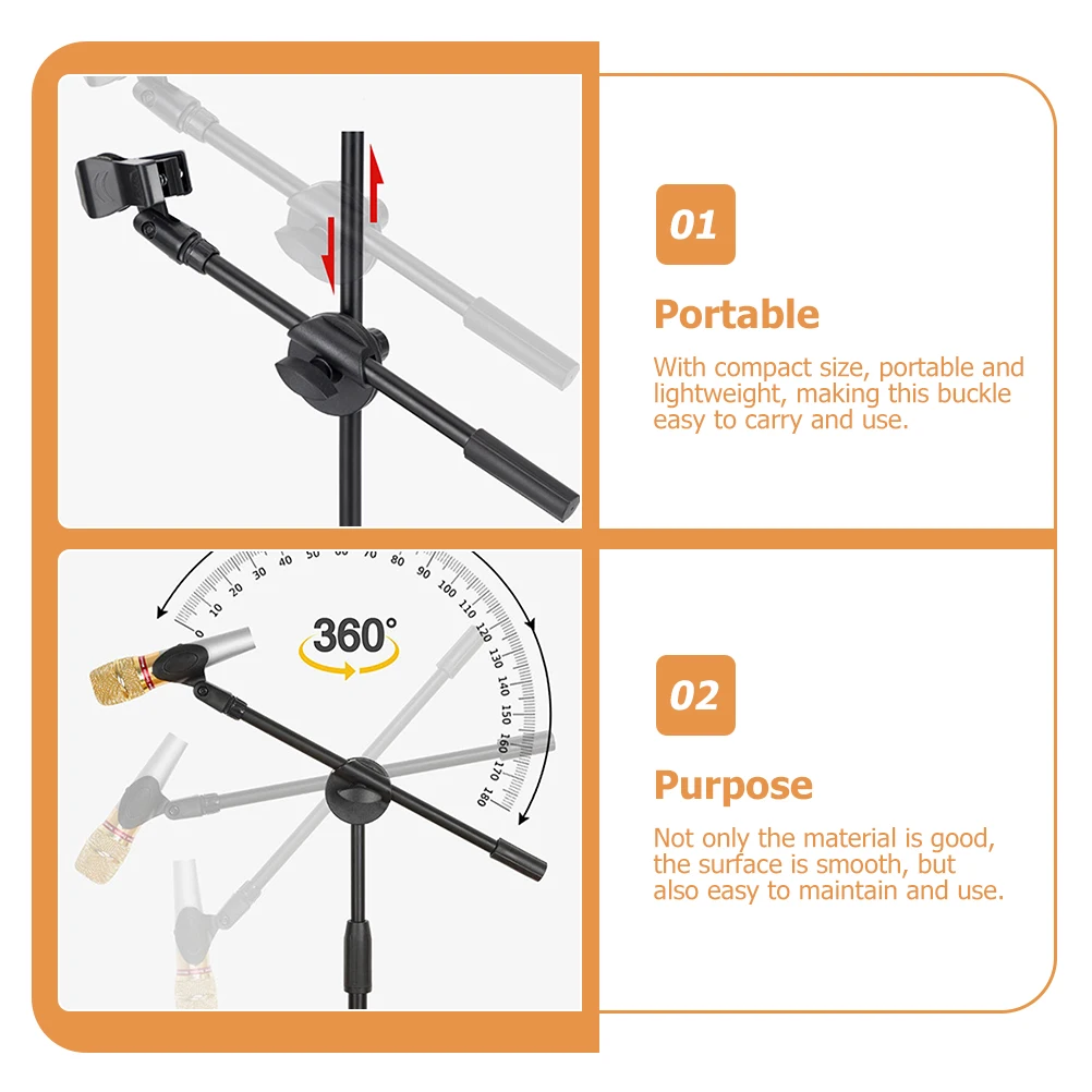 

2pcs Arm Mount Desk Clamp Adjustable Bracket Holder Universal Adjustable Buckle Accessories Tripod Pole