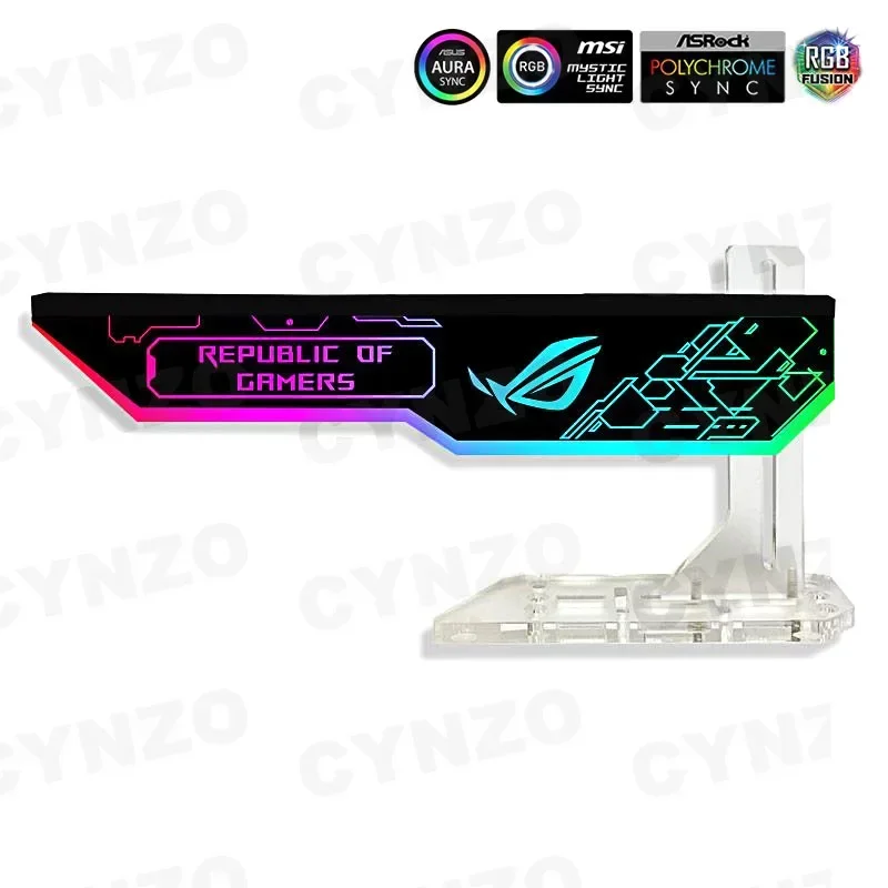 MOD VGA Holder,4090 3090 Graphics Card Bracket 5V 3pin ARGB AURA SYNC 3080 3070 GPU Support Customzable Gamer Cabinet Decoration
