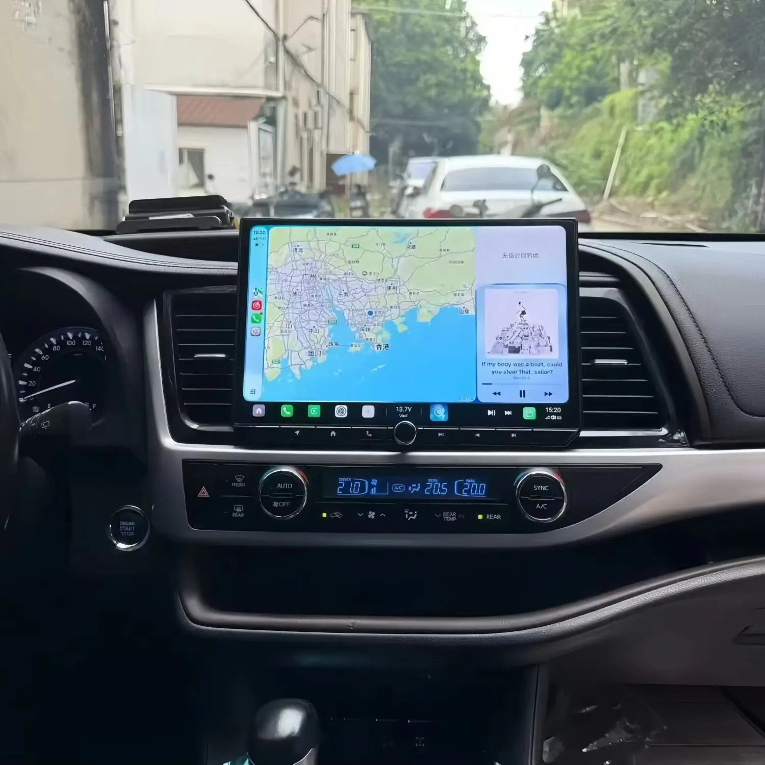 For Toyota Highlander 2015-2020 2021 Android 15 13.1 inch 1920*1200 2K QLED Octa Core 8+128G Car Multimedia Player Stereo Radio