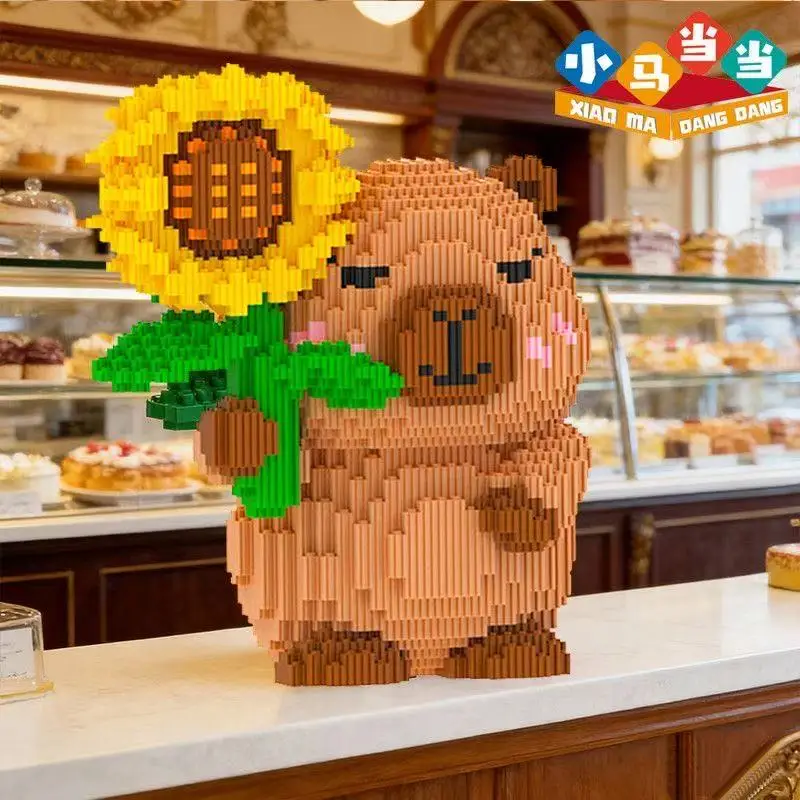 

Big Capybara Building Blocks Brick Figures Toy for Kids Cute Capipara Construction Set Decoration for Home Desk Decor