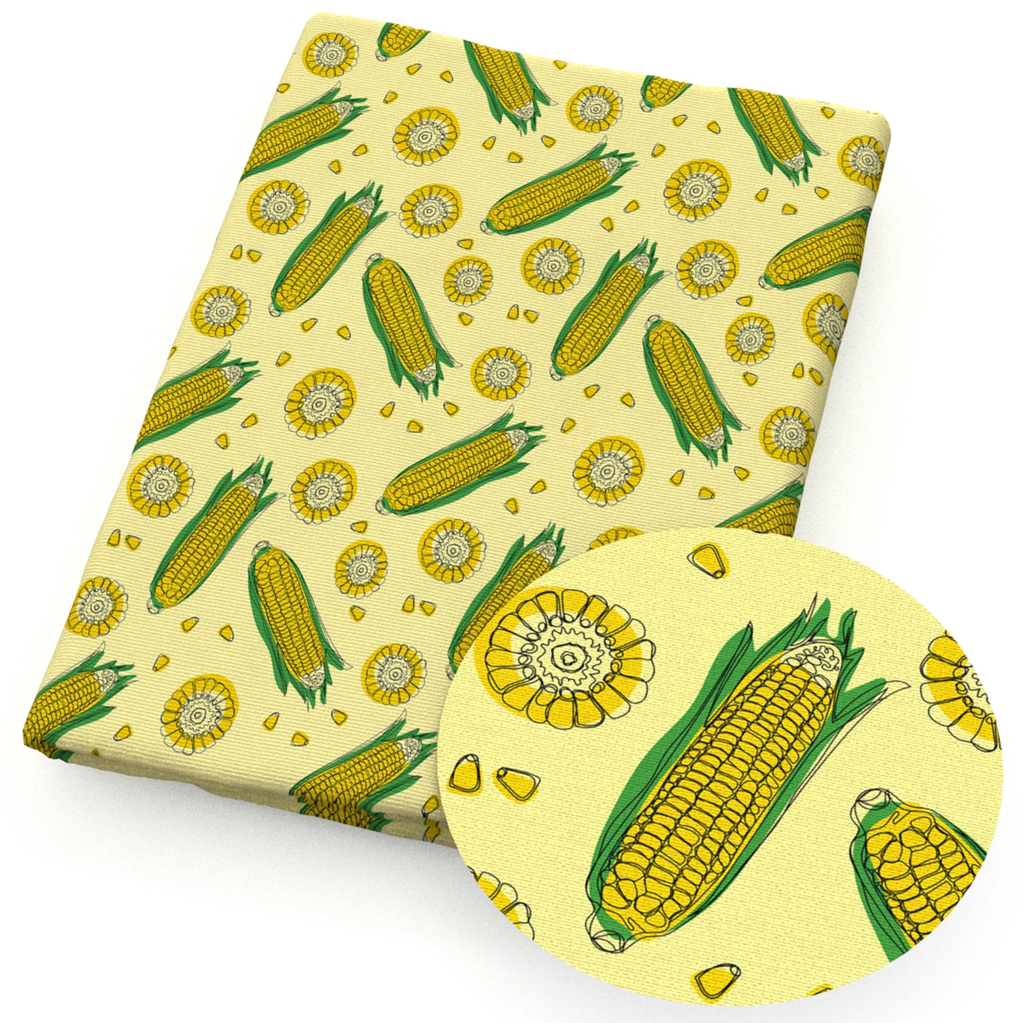 50*145cm Green Vegetables Printed Polyester Pure Cotton Material Patchwork Tissue Sewing Quilting Fabrics Needlework Cloth