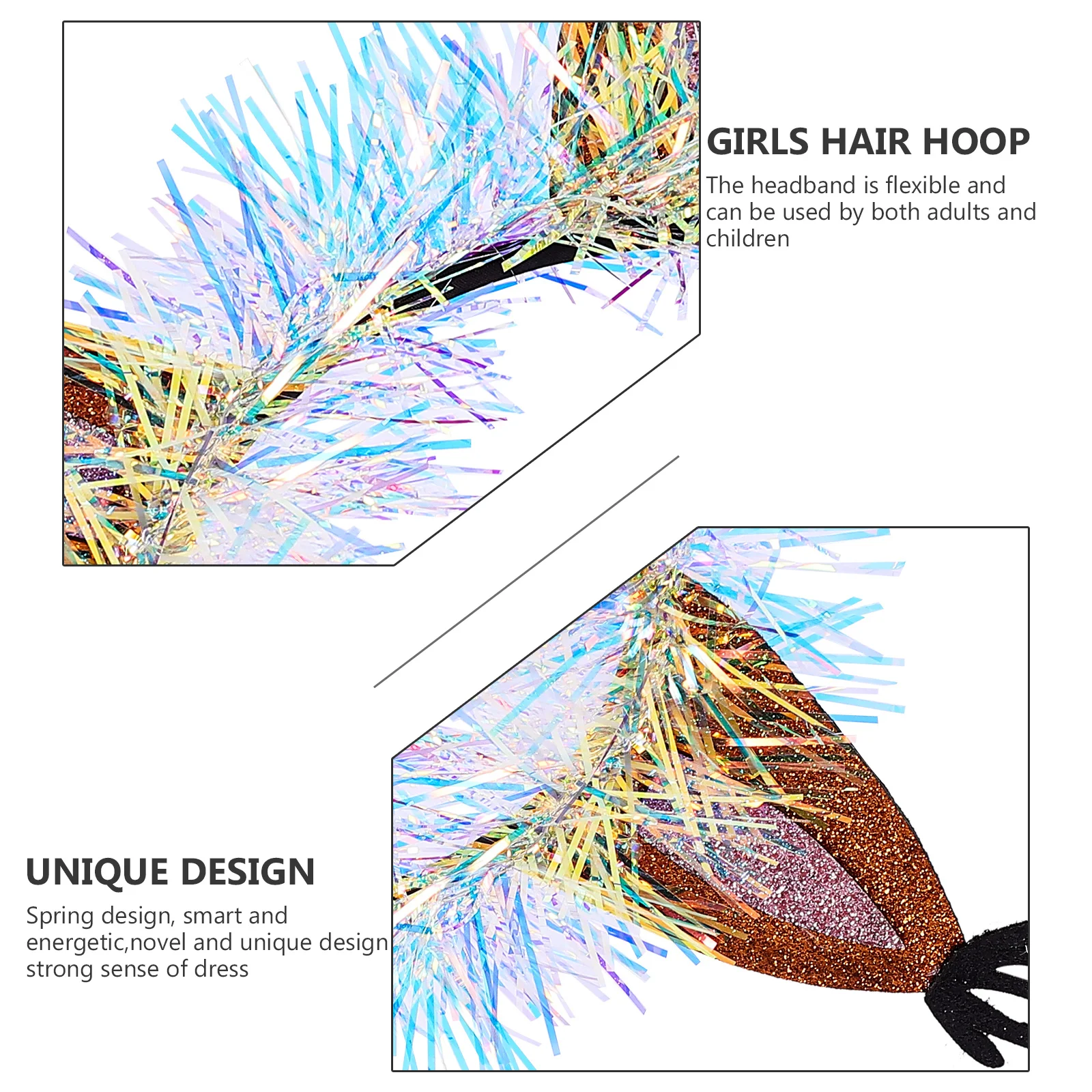 قطعتان من غطاء الرأس المزخرف على شكل سنجاب صغير لأداء الحفلات، إكسسوار شعر إبداعي أنيق