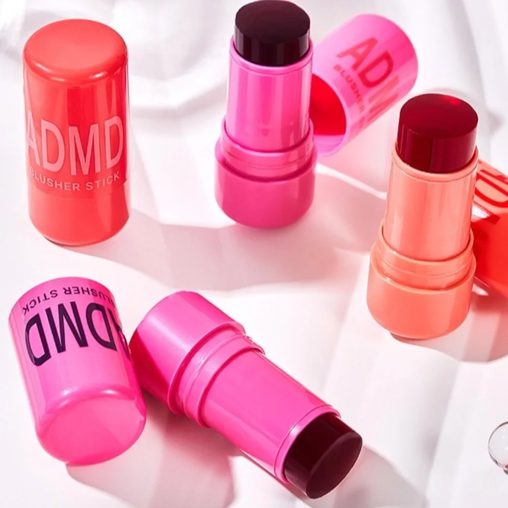 

2PCS 4 Colors Multi-Use Lip Gloss Fashion Matte Finish Matte Lip Tint Brightening Effect 3-in-1 Design Facial Contour Rouge