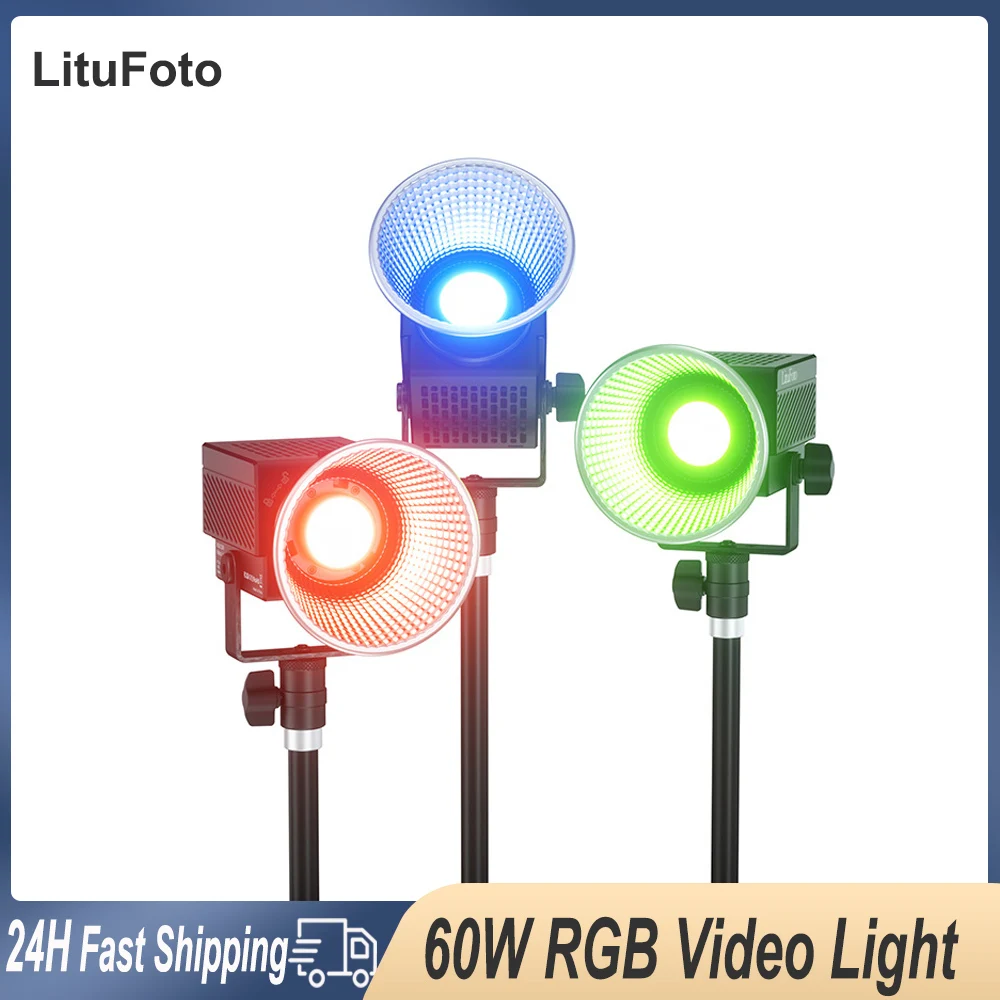 

Litufoto U8 60W RGB Video Light 2700-7500K Bi-color Photographic Studio Light Portable Fill Light for Video Live streaming