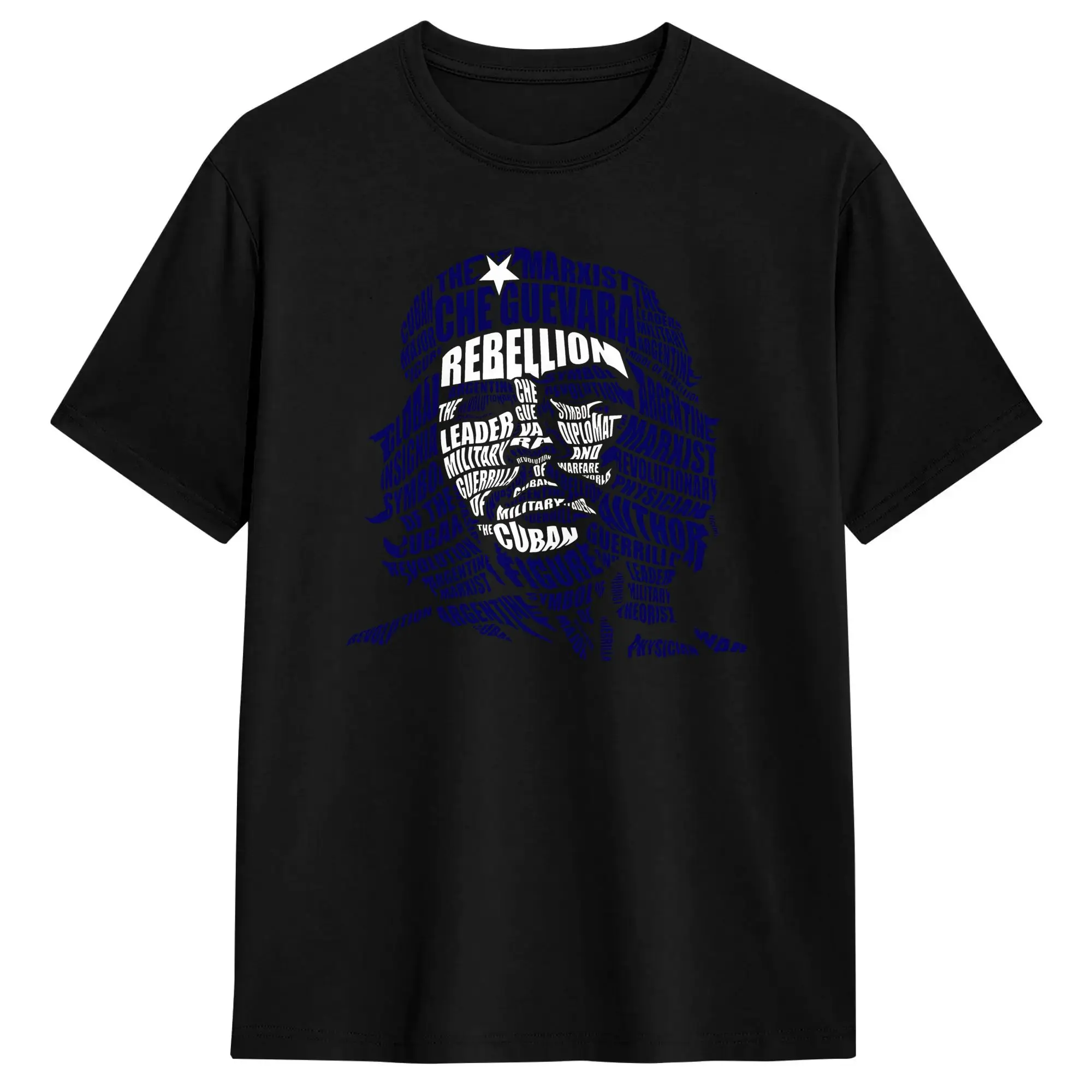 Che Guevara Calligram  T Shirt Mens  Streetwear T-Shirts Summer O Neck Popular Tee Shirt Wholesale Oversized Tops