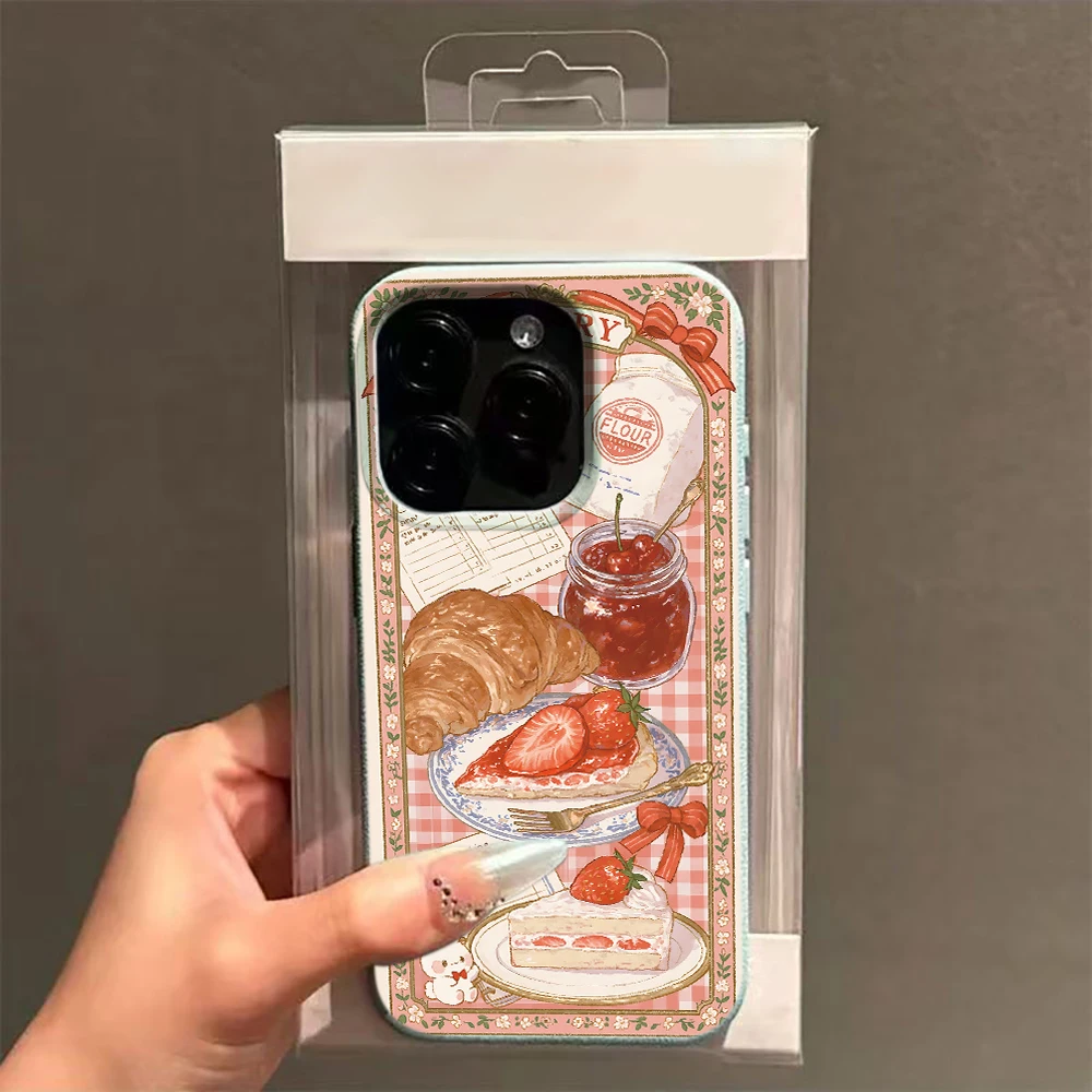 Phone Case Sweet Bakery Cool Slim Boho Durable Button Cover Cute Fits iPhone Max 11 17 16 13 Air Pro 12 Style 14 15 Plus