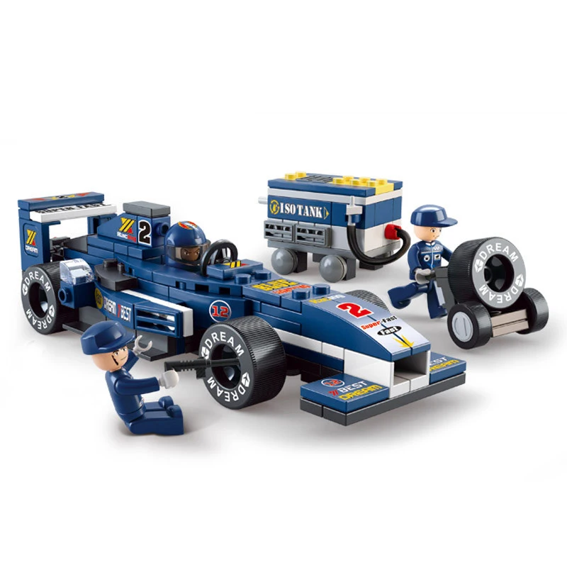 

Speed Champions City Racing Formula F1 Car MOC Blocks Super Racers Vehicle Building Bricks Maintenance Model Toys For Kids Gifts