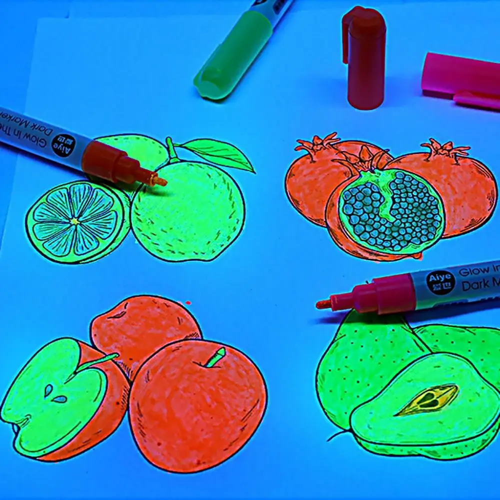 Colorful Luminous Pen Hand Painting DIY Glowing in the Dark Marker Pen Creative Student Personalized Luminous Graffiti