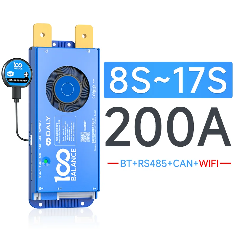 DALY 200A mart bms wifi bms Active balance bms 16s bluetooth jk 4S 8S 60A 80A100A 150A Lifepo4 Li-ion LTO Can bms 17s jk lifepo4