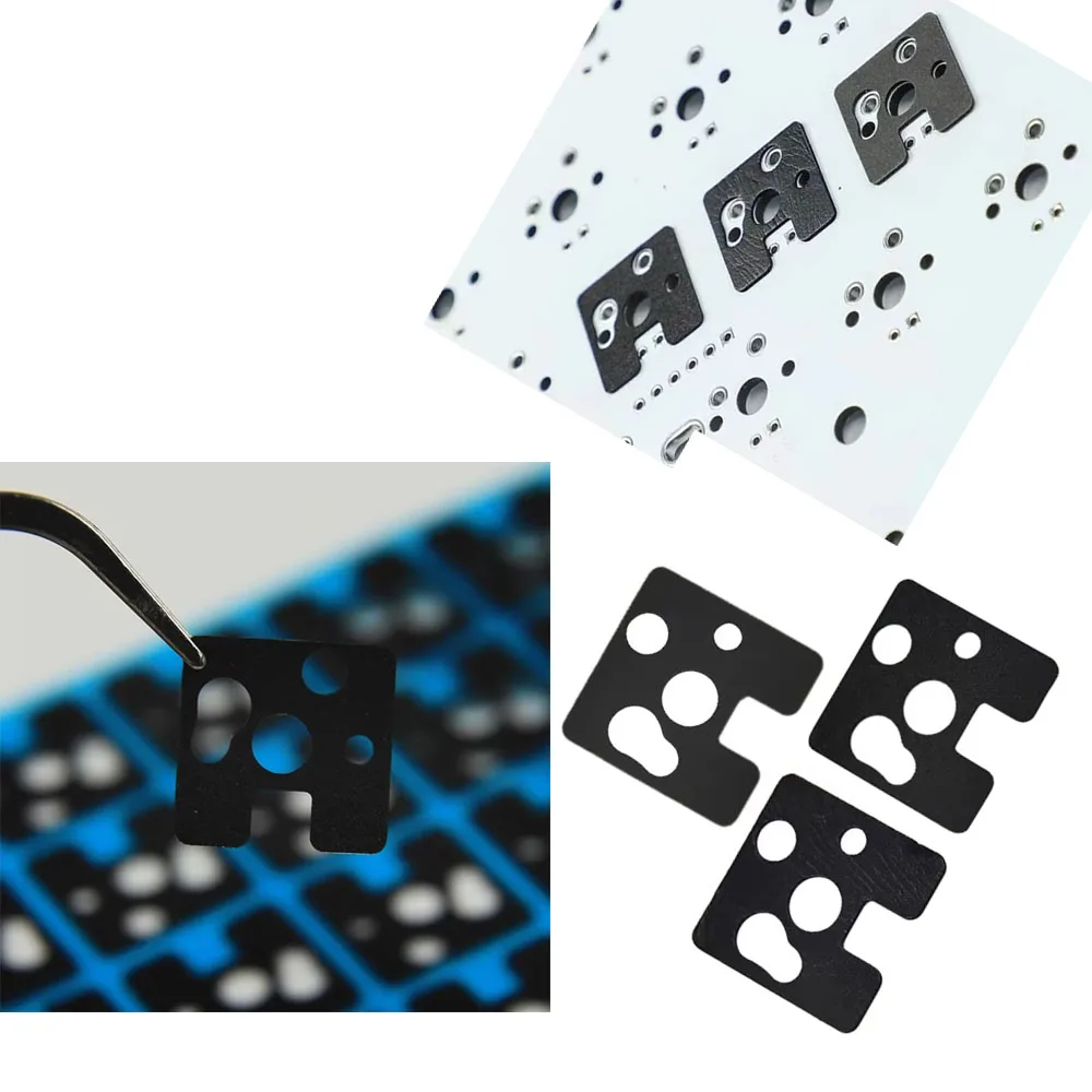 

Mechanical Keyboard Switch Sticker Film 120pcs Shaft Gasket Sticker PORON EVA IXPE Material Shaft Under Pad Hot Plug
