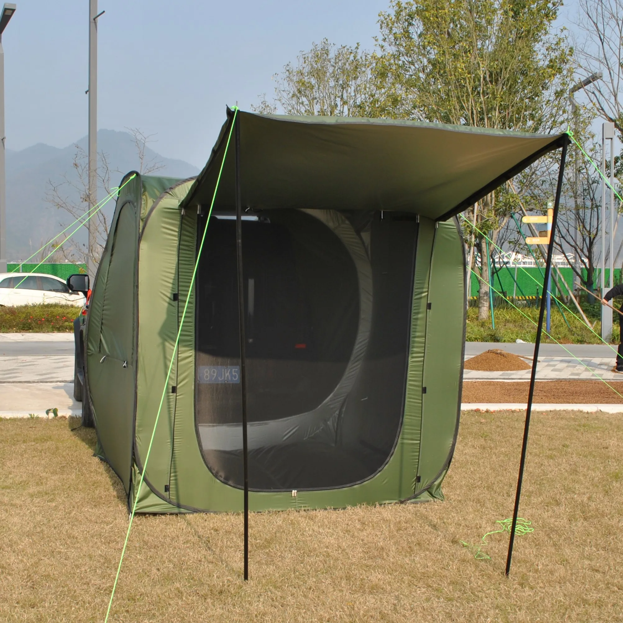 4-person car tail tent, automatic car tail tent, 4-person second car tail extension tent, fast car cabin tent，camping equipment