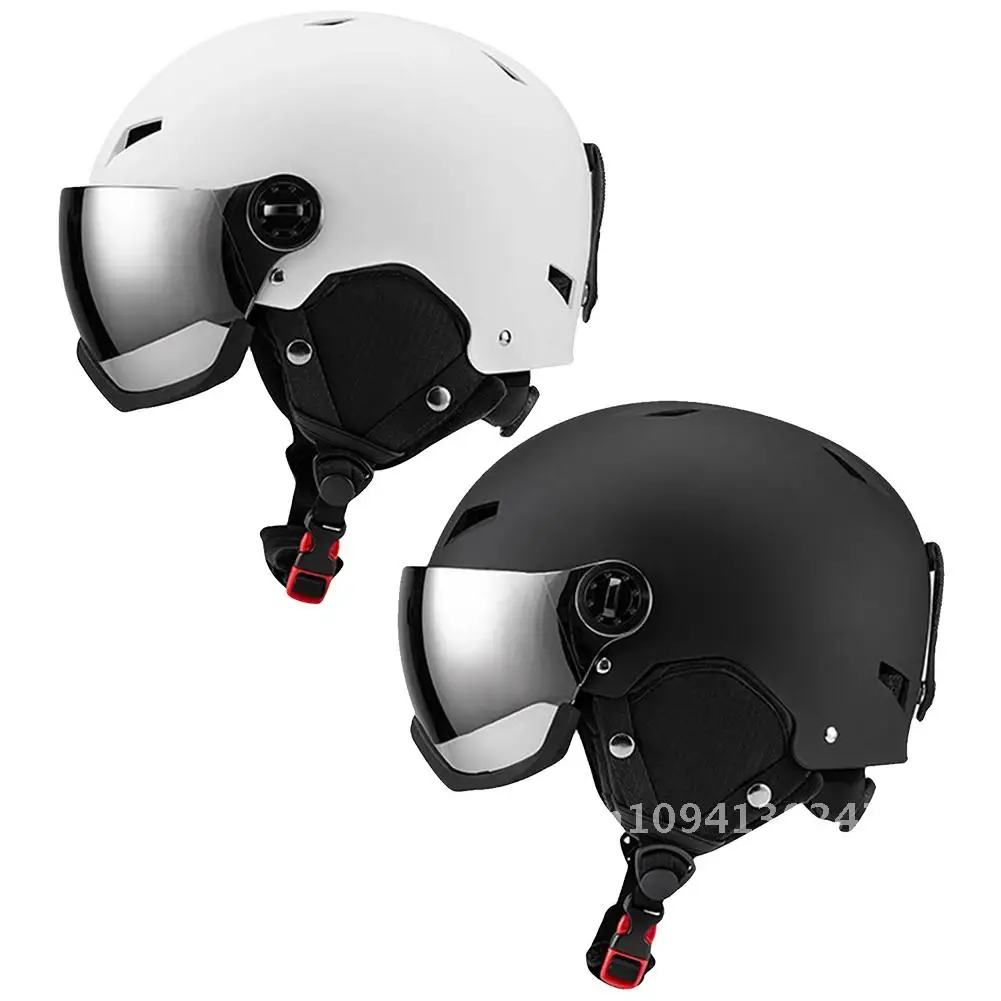 Capacete de esqui de inverno com capacete de snowboard ABS juventude espuma protetora para bicicleta mulheres homens óculos EPS