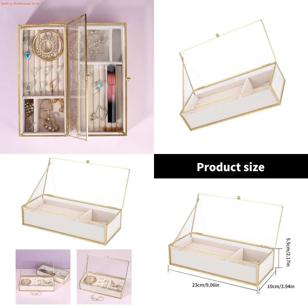 

F92D Glass Jewelry Sorting Box with Plush Interior Suitable for Retail and Own Use