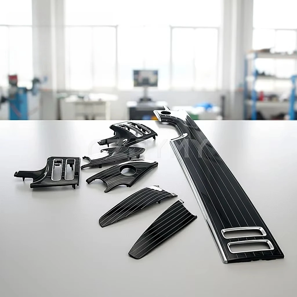 Piano Black Carbon Fiber Interior Trim Kit Dashboard Door Panel for Mercedes Maybach W223 S-Class S400 S450 S480 S500 S580 S680