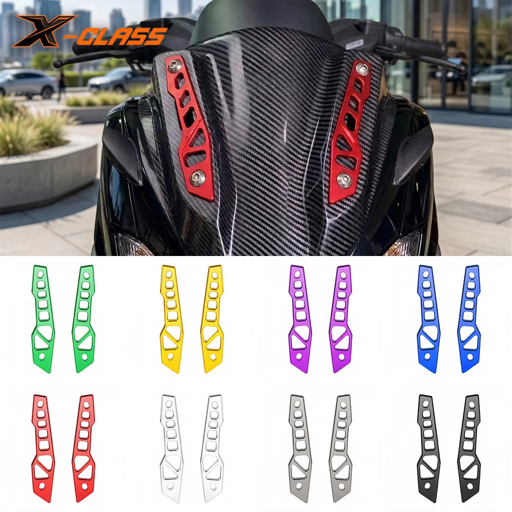 Motorcycle Windshield Garnish Gards Front Visor CNC Aluminum Decorate Brackets for Yamaha NMAX 155 2015 2016 2017 2018 2019