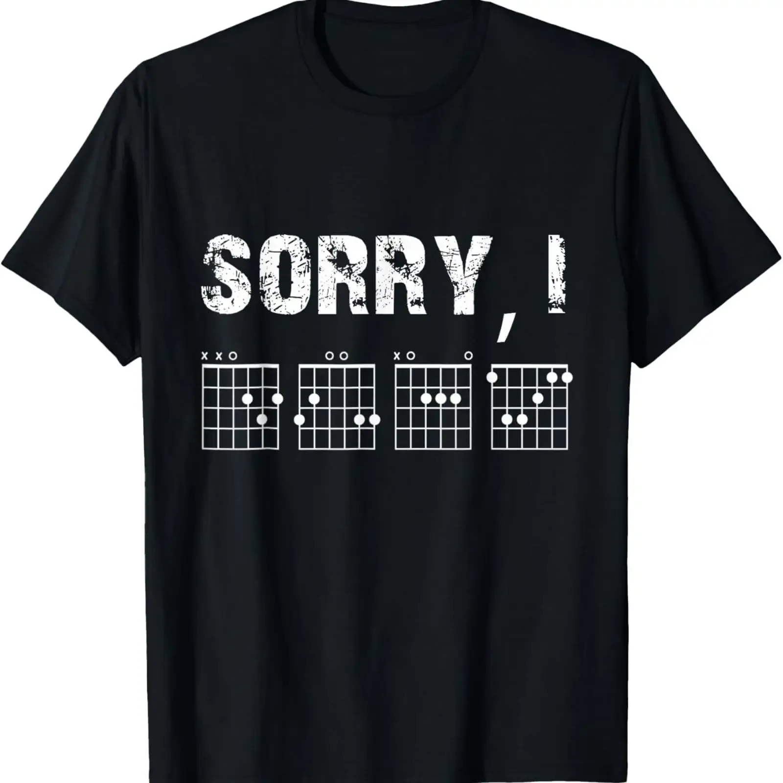 Sorry I DGAF Funny Hidden Message Guitar Chords for Lover T Shirt vintage Washed homme graphic Unisex Slightly Soft Stylish