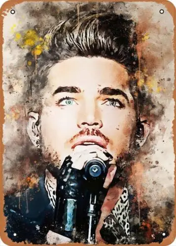 Metal Tin Sign Adam Lambert Music World Musical Poster Wall Decor Funny