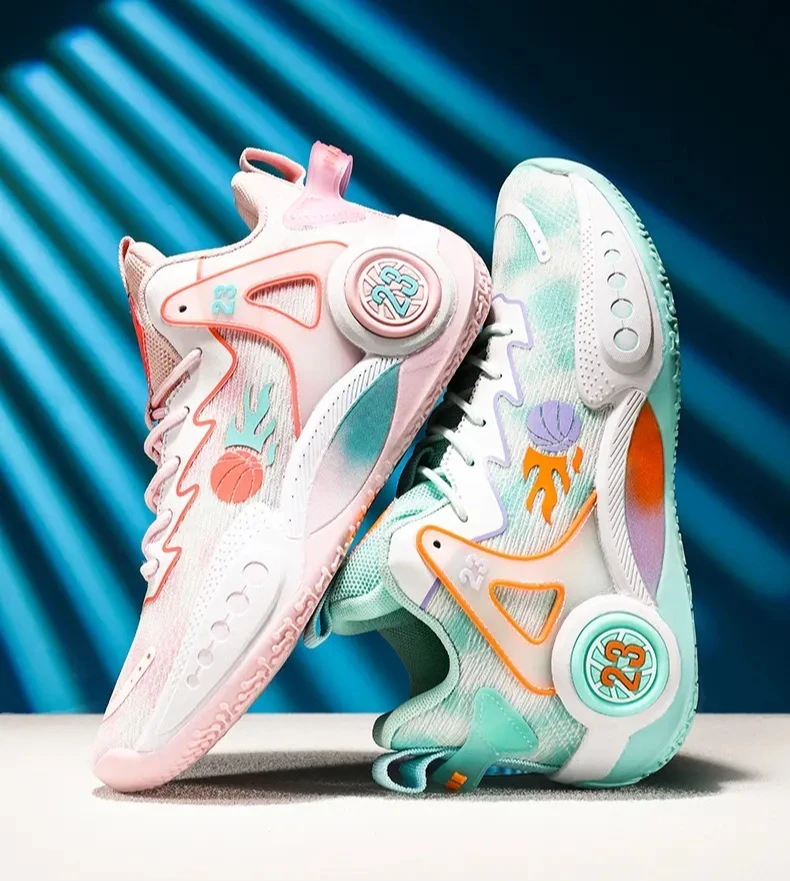 

Новые мужские баскетбольные кроссовки, дышащие, противоскользящие, амортизирующие, средние студенческие баскетбольные кроссовки, мужские кроссовки