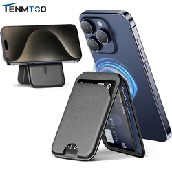 Tenmtoo for MagSafe Wallet Leather Magnetic Wallet for iPhone with Stand for 16 15 14 13 Size Not for iPhone Mini 6 Card Holder