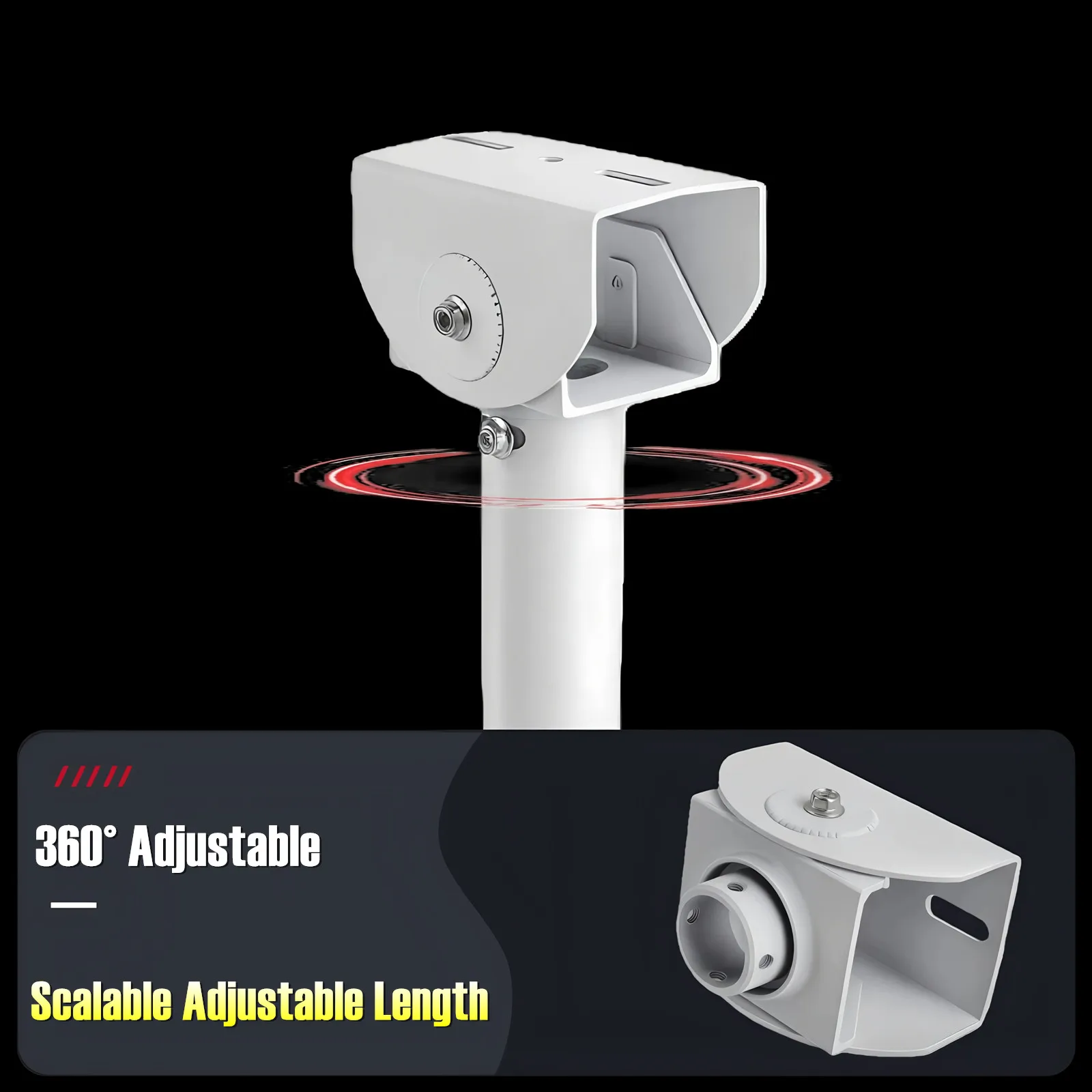 Telescopic Aluminum Alloy Bullet Camera Bracket Ceiling Vertical Mount Extendable Security Stand Compatible with Hikvision Dahua