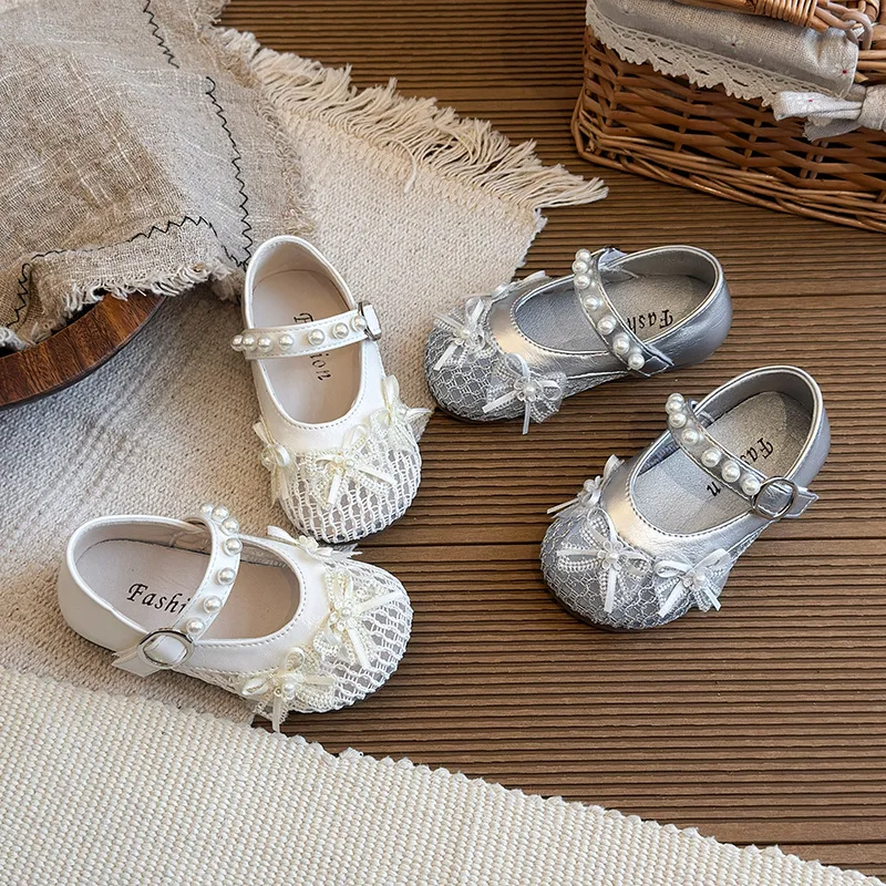 Children Sandals Weave Sweet Versatile Kids Flat Shoes Round Toes Hook&loop 2026 Summer New Girls Princess Shoes Soft Sole Cute