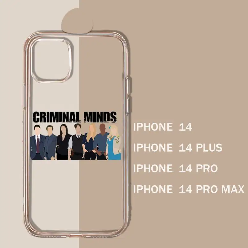 Criminal mind tv show Phone Case Transparent soft For iphone 11 13 12 14 15 pro max mini plus