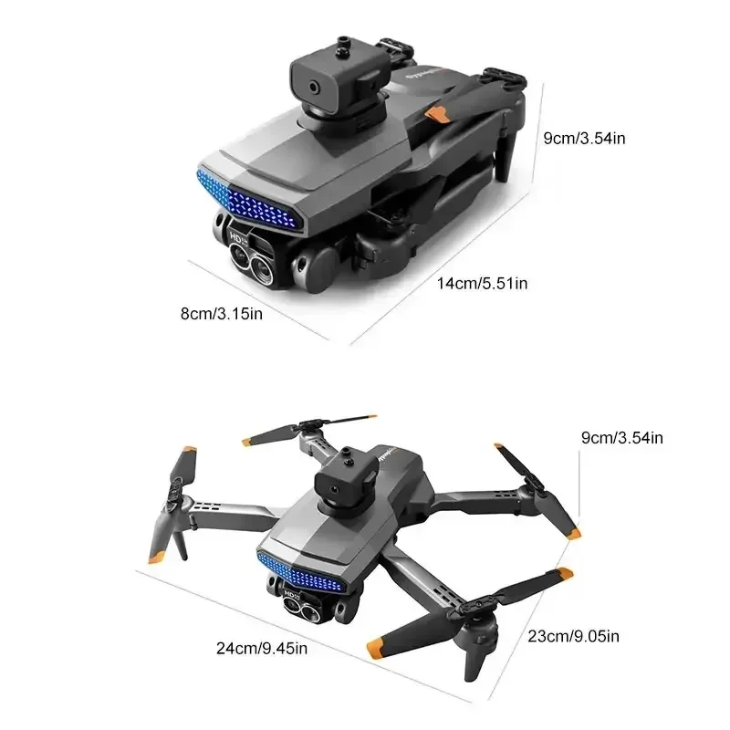 2025 Dual Camera Folding D6 Drone, Optical Flow Positioning, 540° Obstacle Avoidance, Intelligent Flight Control, Christmas Gift