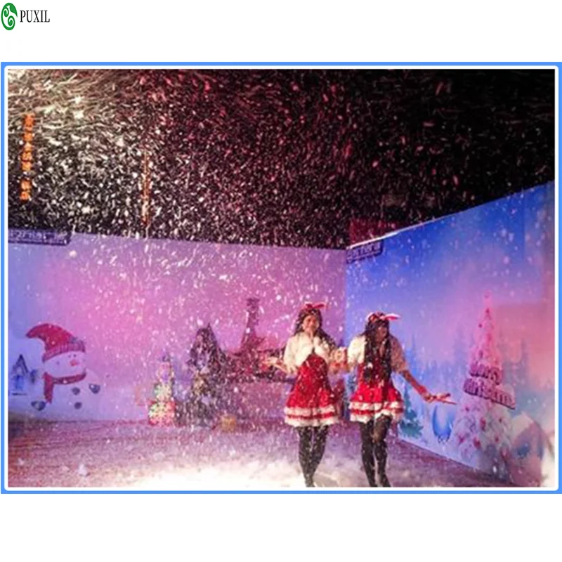 عيد الميلاد الزفاف مأدبة المرحلة آلة ندفة الثلج اللاسلكية التحكم عن بعد مقلد آلة ندفة الثلج الاصطناعية 1500 واط/800 واط