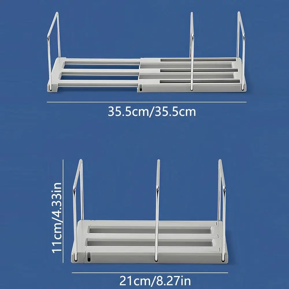 Adjustable Retractable Bookends Non-slip Dividers Expandable Book Holder Wear-resistant Easy to install File Organizer Stand