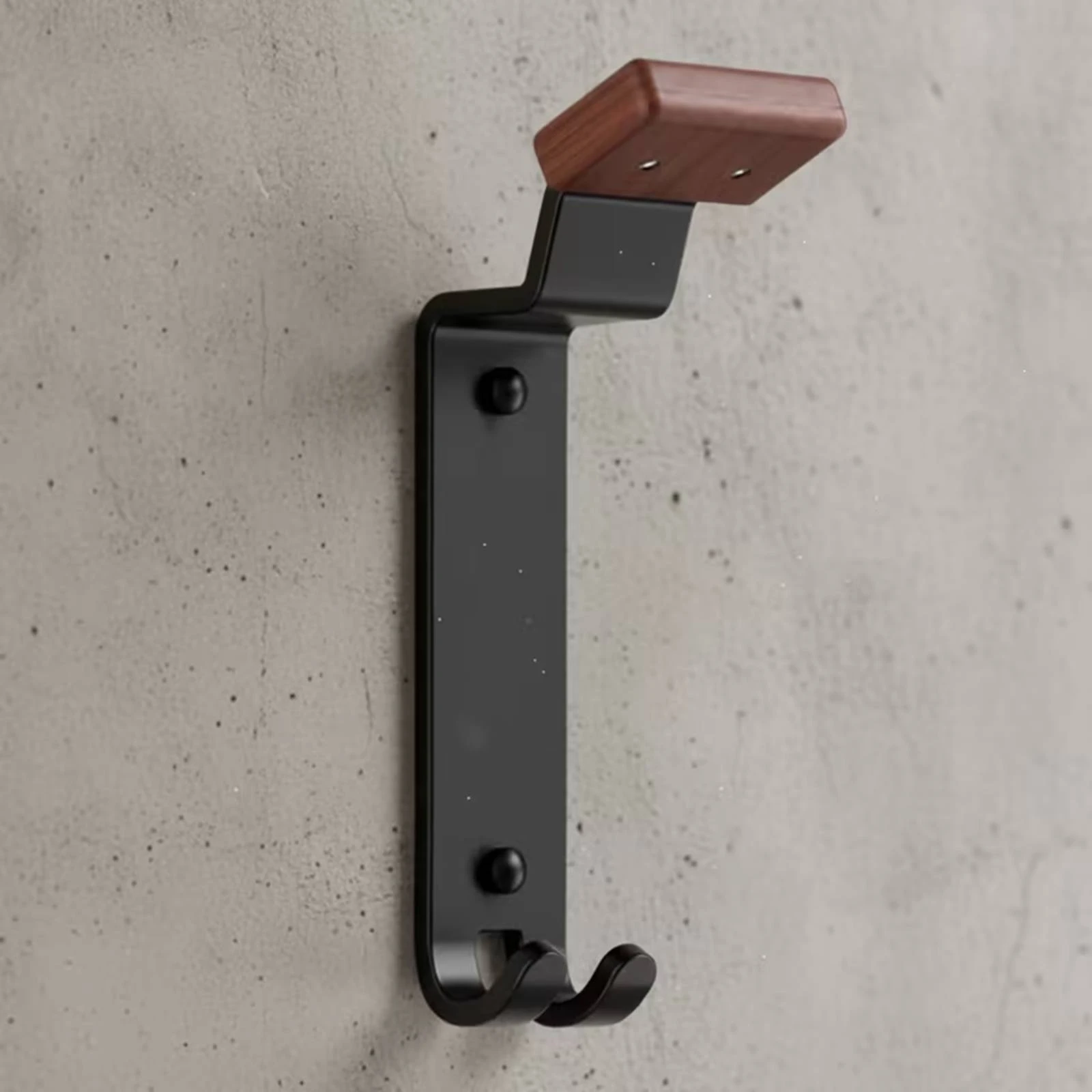 Wall-Mounted Helmet Rack with Wood Top Multipurpose Wall Mounted Helmet Rack Versatile Easy to Install for Two-Wheel Riders