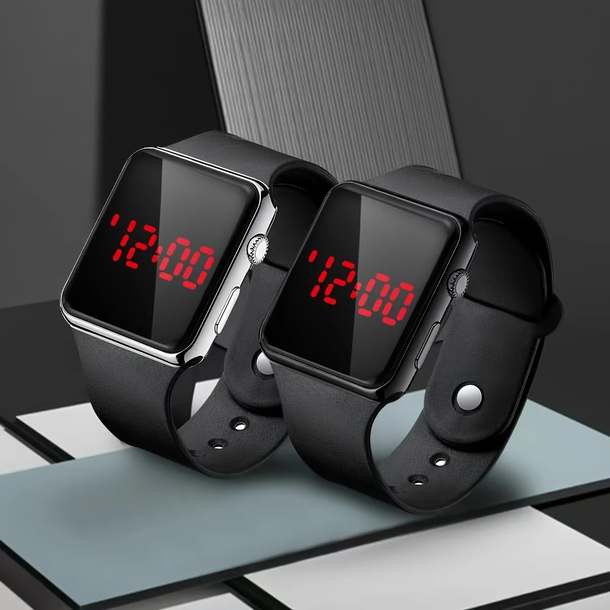 Simple Fashion Men\'s LED Watches Male Clock Designer Men\'s Silicone Electronic Digital Quartz-watch Relogio Masculino