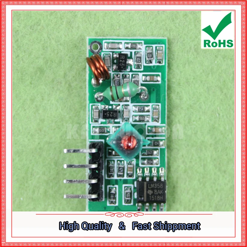 433M Receiving Module 433MHZ Frequency Wireless Receiver Module Super Regeneration Board 433 Mhz (D2A5)