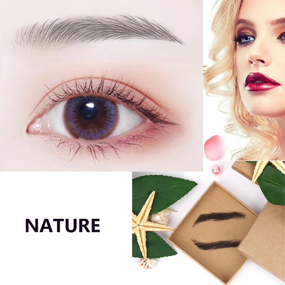 JINAGREILI-Faux Sourcils Synthétiques en Dentelle, Dégradant à la Main, Noir, pour ixde Mariage, Cosplay, Style Julie, pour Femme