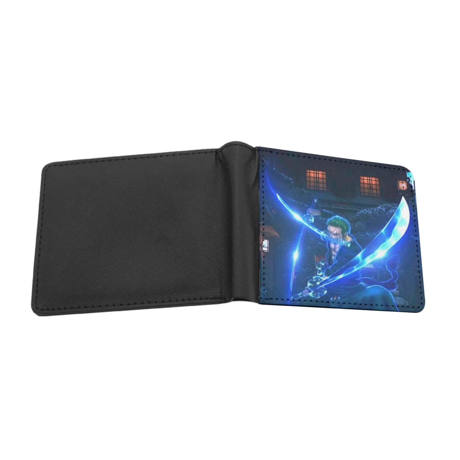 Zoro Roronoa Zoro Anime Short Men's Wallet Multifunction Purse Male Pu Leather Wallet Luffy Zoro Strawhat Zoro Zoro Zoro Sanji