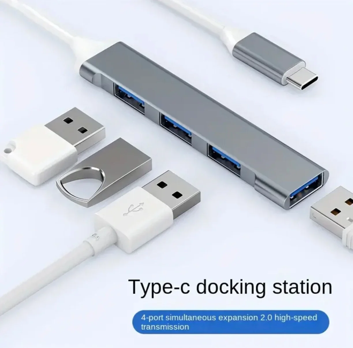 

USB-хаб-удлинитель с 4 портами, адаптер-разветвитель, OTG-док-станция для телефона, Macbook Pro 13/15, Air, ПК, ноутбука, компьютера