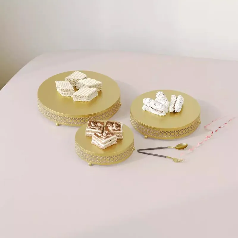 Metal Cake Stand Dessert Table Ornaments Wedding Party Decor Props Snack Fruit Tray Pastry Display Dessert Table Decoration