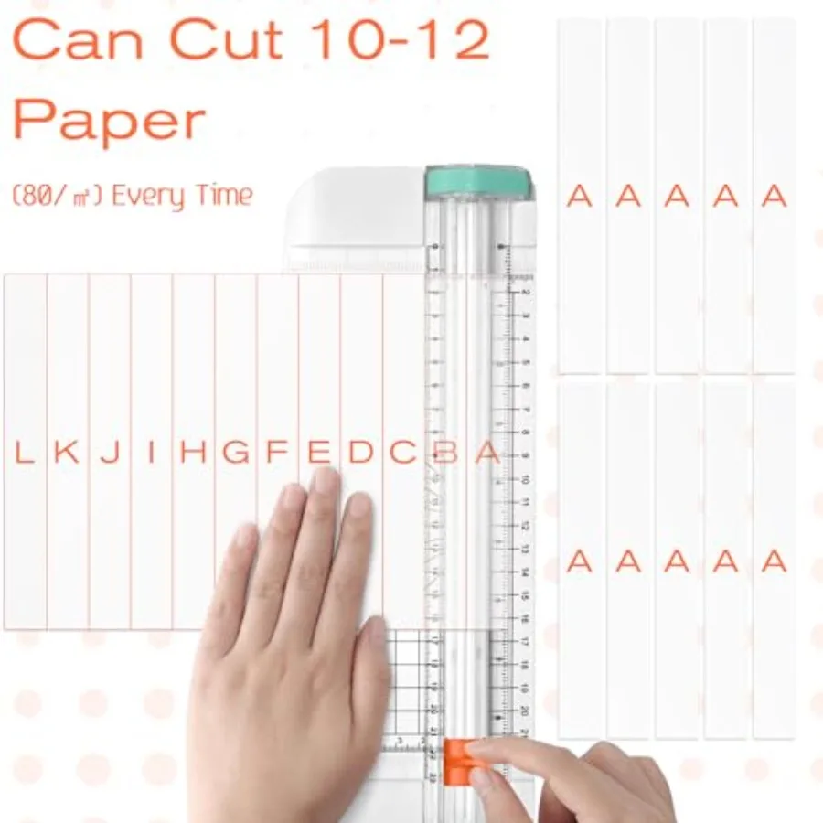 شفرة بديلة لقطع الورق مكونة من 8 قطع مع صندوق تخزين بلاستيكي لتصميم أدوات تشذيب الورق مقاس A4 A5 باللون البرتقالي #5