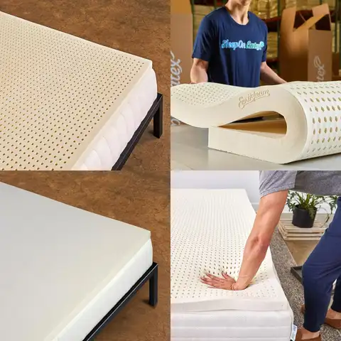 Surmatelas en latex naturel moyennement ferme de 1 pouce biologique certifié - pleine grandeur