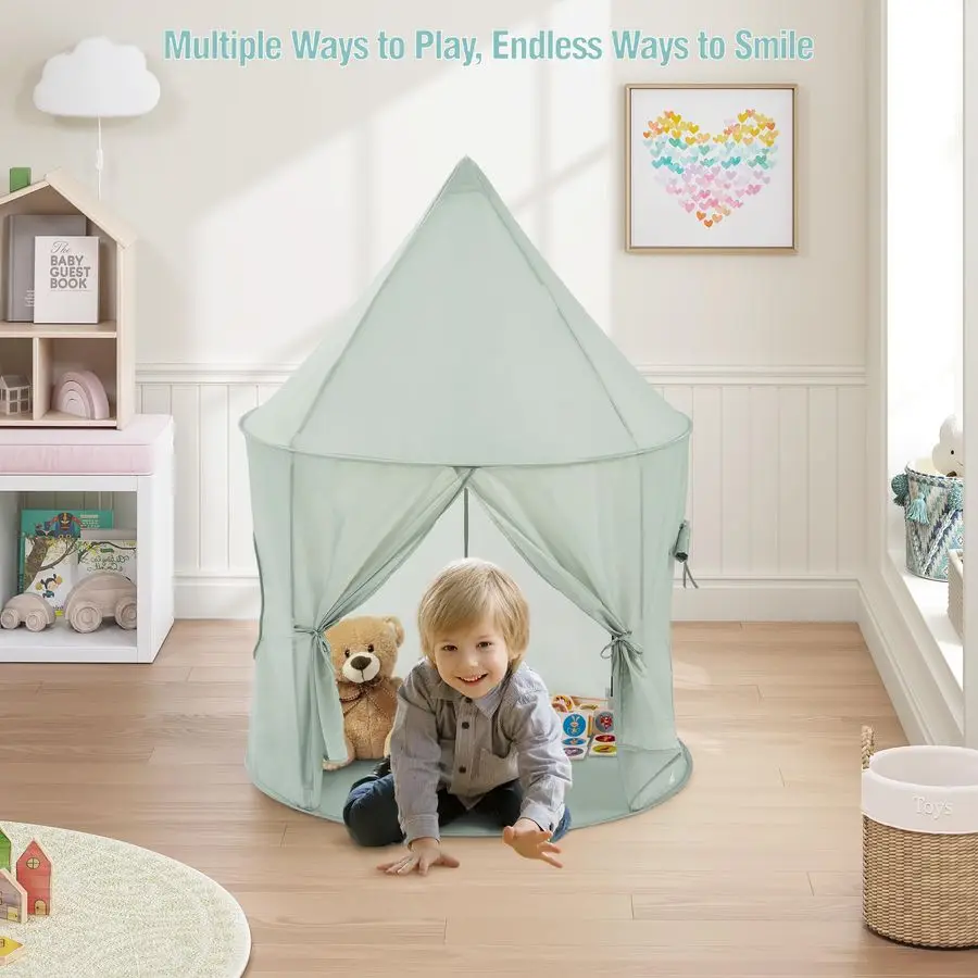 Tenda da gioco per bambini con tunnel, tenda da gioco pop-up 3 in 1 con pozzo di palline, tunnel da gioco per bambini piccoli, ragazzi, ragazze, interni ed esterni