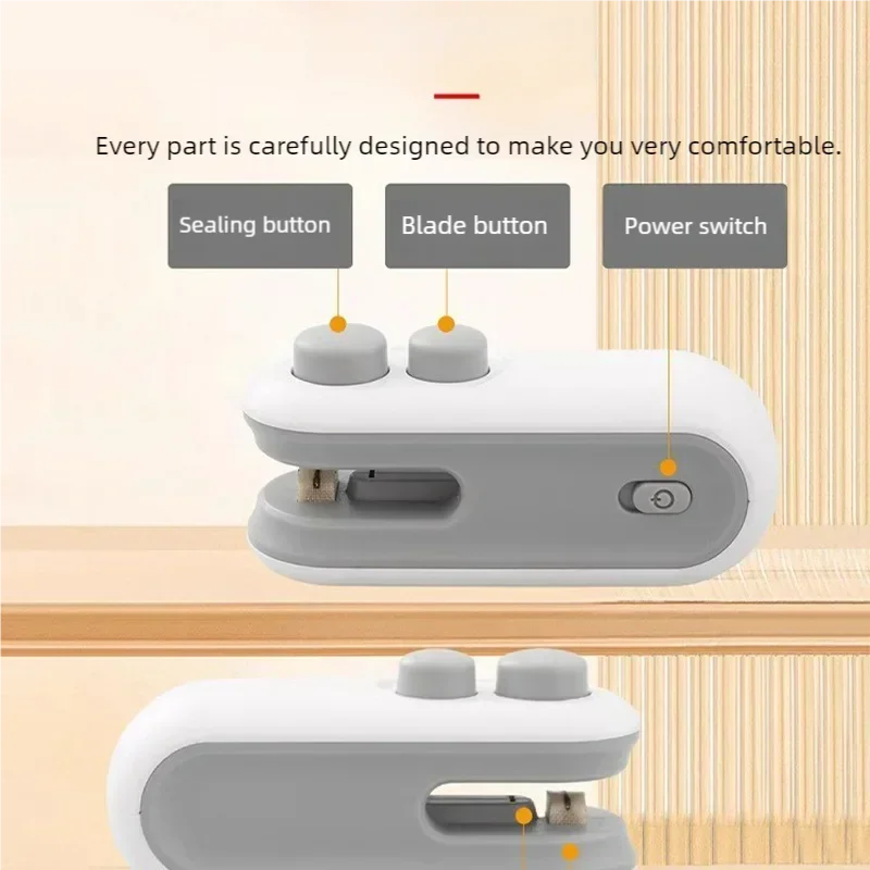Xiaomi Youpin เครื่องซีลถุงความร้อนขนาดเล็ก เครื่องซีลปากถุง เครื่องซีลอาหารพลาสติก คลิปถุง เครื่องซีลมือถือ เครื่องซีลอาหาร ความร้อน ใหม่